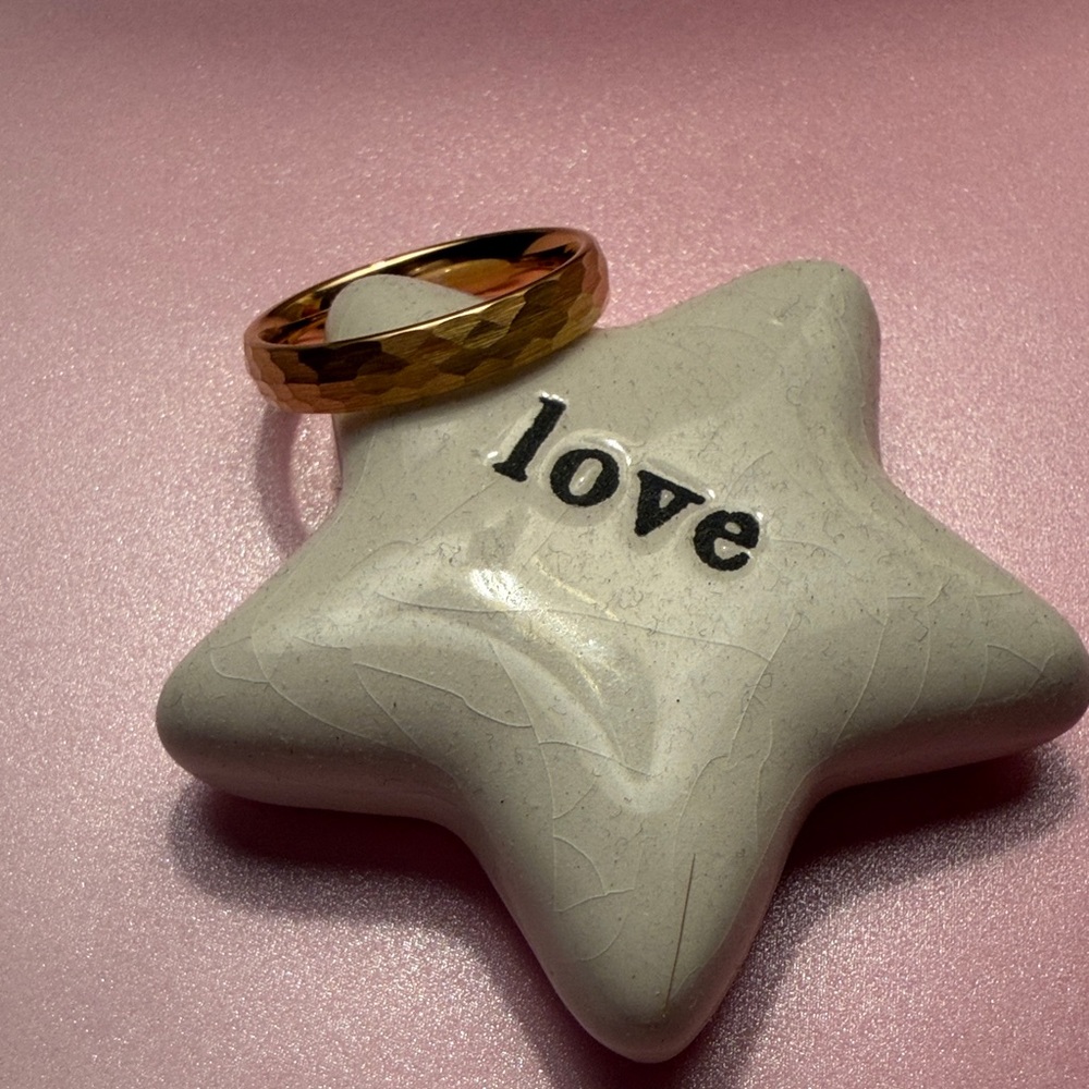 Gold-Tone Hammered Ring